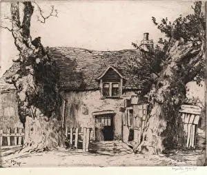 Hardie Prints: Dulieu's Pig Farm, 1907. Creator: Martin Hardie