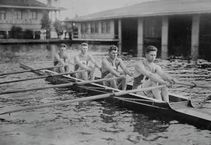 Rower Prints: Duluth Boat Club Senior Quad, between c1915 and c1920. Creator: Bain News Service