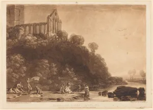 Etching And Mezzotint Prints: Dumblain Abbey, published 1816. Creator: JMW Turner