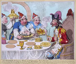Ragged Prints: Dumourier dining in state at St James's on the 15 May