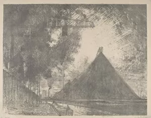 Cranes Gallery: The Dump, Charleroi, 1911. Creator: Joseph Pennell