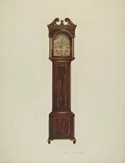 Personality Gallery: Duncan Beard Grandfather Clock, c. 1939. Creator: Ernest A Towers Jr
