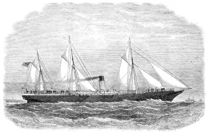 Edwin Weedon Prints: The Dundee screw steamship Hibernia, 1865. Creator: Smyth