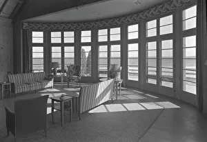 Lounger Prints: The Dunes Club, Narragansett, Rhode Island, 1939. Creator: Gottscho-Schleisner, Inc