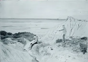Louis M Eilshemius Prints: Dunes Near East Hampton, 1889. Creator: Louis Michel Eilshemius