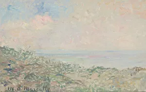 Dunes Prints: Dunes with seascape, 1879-1918. Creator: Marie Antoinette Marcotte
