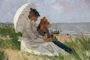 Loneliness Prints: At the Dunes, Zandvoort, 1891-1892. Creator: Hart Nibbrig, Ferdinand (1866-1915)