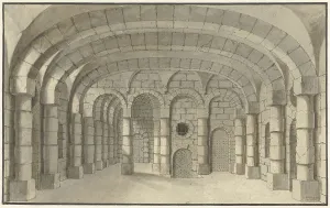 Décor Prints: Dungeon - design for a stage set, 1700-1800. Creator: J.A. Tempelier