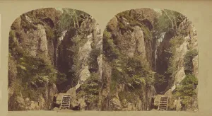 Rock Face Prints: Dungeon Gill Force, Westmoreland. about 1860. Creator: Unknown