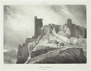 Louis Gabriel Eugene Isabry Prints: The Dungeon of Polignac, 1831. Creator: Eugene Isabey