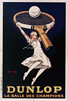 Dunlop, la balle des champions, 1929. Creator: D'Ylen, Jean (1886-1938) Dunlop, la balle des champions, 1929. Creator: D'Ylen, Jean (1886-1938)