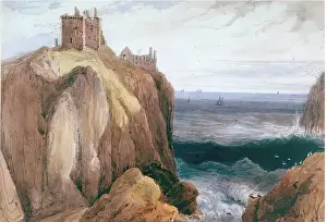 Rough Seas Prints: Dunnottar Castle, Kincardineshire, c1822. Creator: William Daniell
