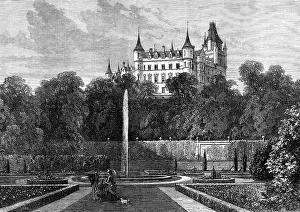 Formal Garden Prints: Dunrobin Castle, the seat of the Duke of Sutherland