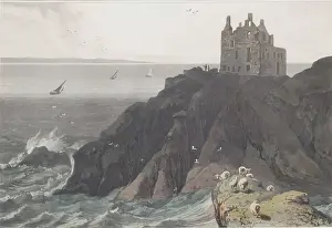 Marine Prints: Dunskey Castle Near Portpatrick. Creator: William Daniell