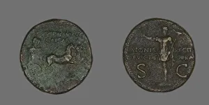 Dupondius (Coin) Portraying Germanicus Caesar, 15 BCE-19 CE. Creator: Unknown