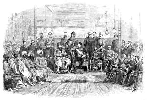 Mayo Lord Prints: The Durbar at Umballah: meeting of the Governor-General of India and the Ameer of Cabul