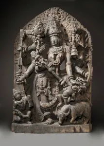 Buffalo Prints: Durga Slaying the Buffalo Demon, 13th century. Creator: Unknown