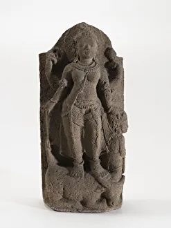 Durga Prints: Durga slaying the Buffalo Demon, Central Javanese Period, 9th century. Creator: Unknown