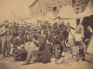 Zouave Gallery: Duryea Zouaves, Fort Schuyler Adjutants Mess, May 18, 1861. Creator: Stacy