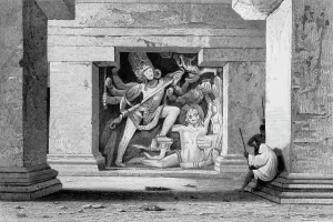 Fisher Prints: Dus Awtar, Caves of Ellora, 1834. Creator: George Cattermole