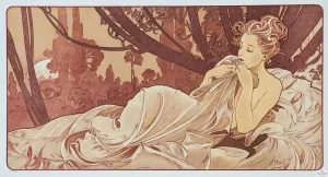Dusk, 1899. Creator: Mucha, Alfons Marie (1860-1939)