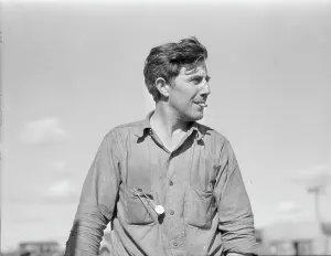 Displacement Prints: Dust bowl refugee in California, 1936. Creator: Dorothea Lange