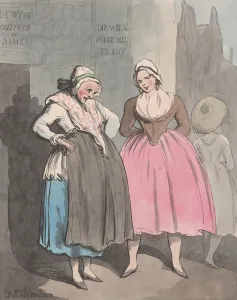 Images Dated 30th April 2020: A Dutch Abbess and her Nymphs, April 4, 1796. April 4, 1796. Creator: Thomas Rowlandson