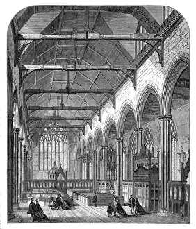 Restoration Prints: The Dutch Church, Austinfriars, recently restored, 1865. Creator: Unknown