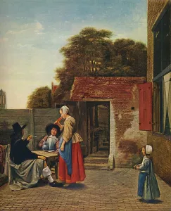 Masterpieces Of Painting Gallery: A Dutch Courtyard, 1658-1660. Artist: Pieter de Hooch