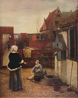 A Dutch Courtyard, c1658, (1911). Artist: Pieter de Hooch