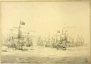 Masts Prints: Dutch and English Fleets, n.d. Creator: Unknown
