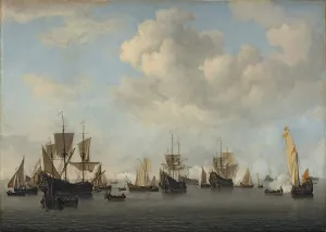 Fleet Prints: The Dutch Fleet in the Goeree Roads, 1672. Creator: Willem van de Velde the Younger