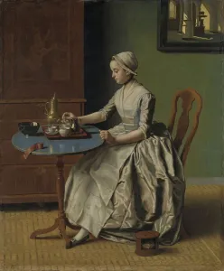 1750s Prints: Dutch Girl at Breakfast, c.1756. Creator: Jean-Etienne Liotard
