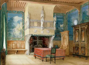 Murals Prints: Dutch interior, 1896. Creator: Jacob Ahrenberg