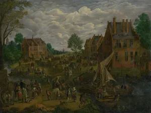 Wagons Prints: Dutch Market, 1750-1800. Creator: Unknown