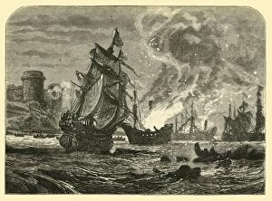 Edmund Ollier Gallery: The Dutch in the Medway: De Ruyters Attack on Upnor Castle, 1667, (1890). Creator: Unknown
