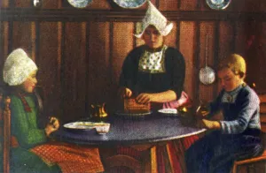 Iasmatzis Prints: Dutch people in traditional dress, c1928. Creator: Unknown