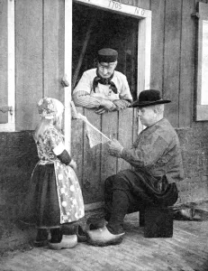 Marken Island Prints: Dutch people wearing clogs, Marken, Holland, 1936. Artist: Donald McLeish