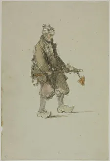 George Chambers Prints: Dutch Sailor, Carrying an Anchor, 1820/1830. Creator: George Chambers