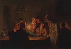Clay Pipes Prints: Dutch Tavern Scene, 1846. Creator: Johan Mengels Culverhouse