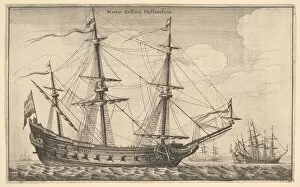 Rigging Collection: Dutch Warship, 1647. Creator: Wenceslaus Hollar