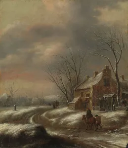 Claes Molenaer Prints: Dutch winter landscape, 17th century. Creator: Klaes Molenaer
