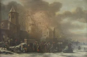 Molenaer Jan Miense Prints: A Dutch Winter Scenery, 1625-1676. Creators: Klaes Molenaer, Jan Miense Molenaer