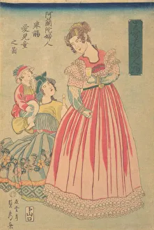Dutch Woman and Child, 1860. Creator: Sadahide Utagawa