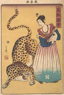 Dutchwoman with Leopard, from the series Pictures of Birds and Animals