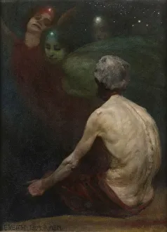 Valkyrie Collection: The dwarf Alberich and the Rhinemaidens (The Rhine Gold), 1909. Creator: Veith, Eduard (1856-1925)