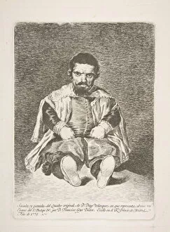 Velazquez Gallery: A dwarf (un enano) known as El Primo after Diego Velázquez, 1778