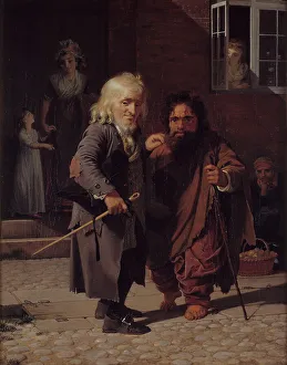 Vendor Prints: Two Dwarfs: Obligeert, a Jewish pigtail-ribbon Vendor