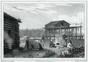 House On Stilts Prints: Dwelling of Kamchatka, 19th century