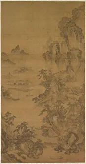 1392 1910 Prints: Dwelling by a Mountain Stream, 1500s. Creator: Unknown